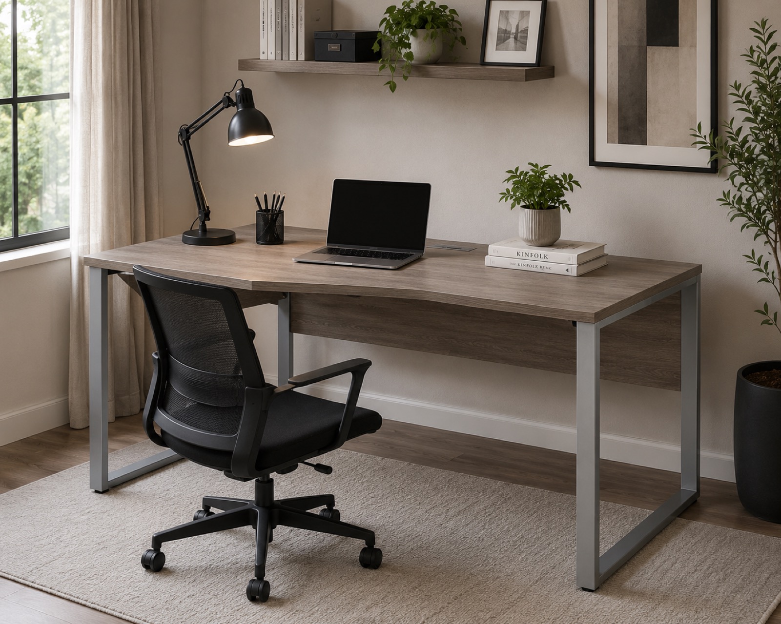 Kalmar Right Crescent Desk 63