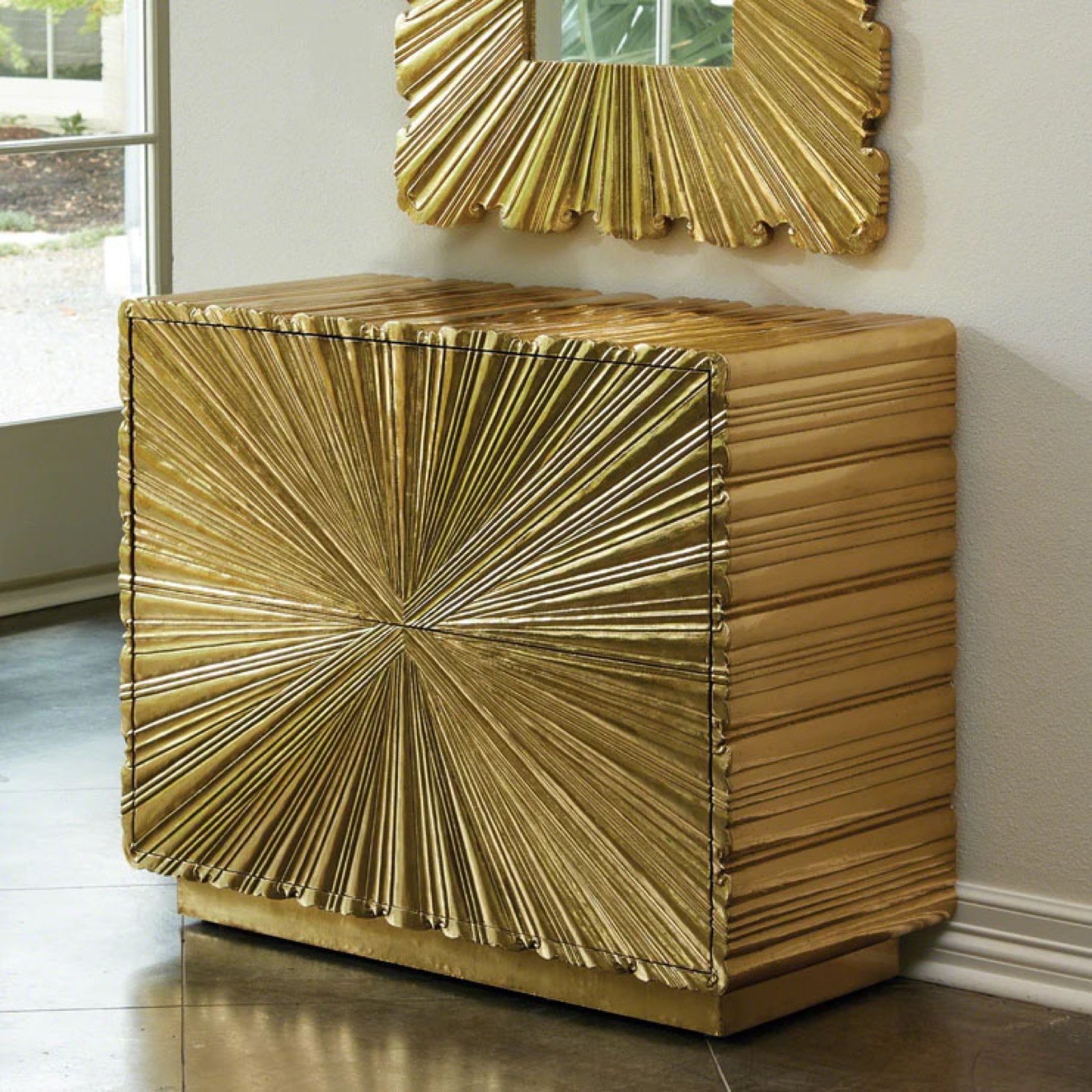 Global Views Linen Fold Nightstands