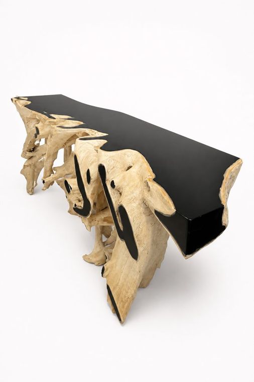 Woodbrook Natural Wood Console view 2
