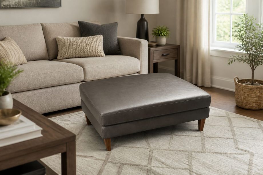 Grand Track Bison Ottoman