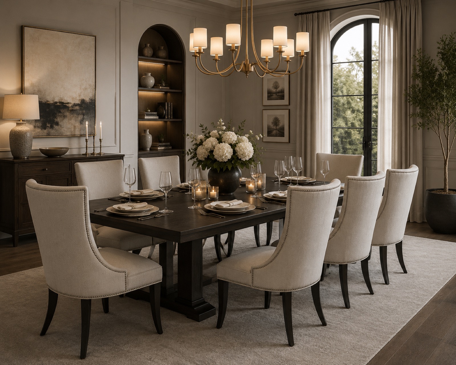 Precedent Dining Chairs with Nailheads