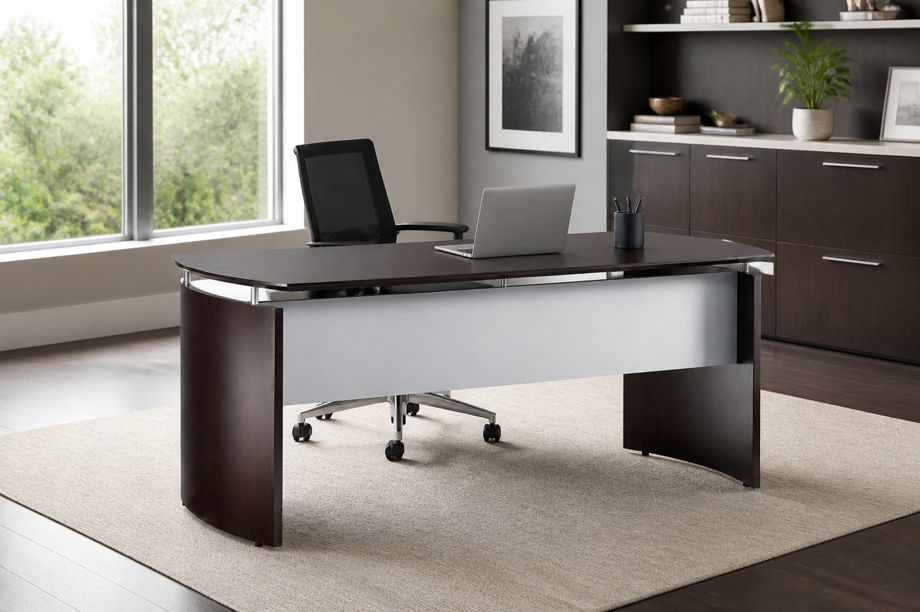 Medina 72 Inch Curved Office Desk