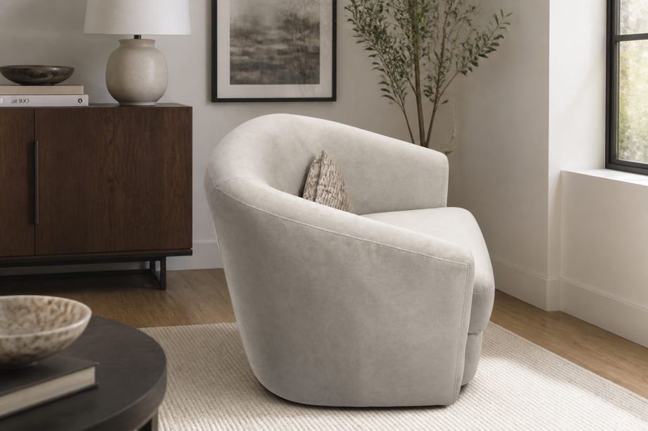Dorser Gray Swivel Accent Chair