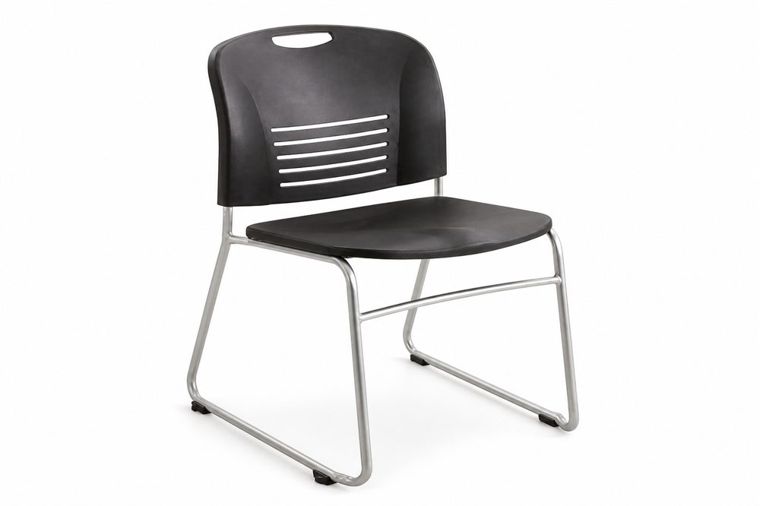 Vy Straight Leg Dining Side Chair With Casters view 2