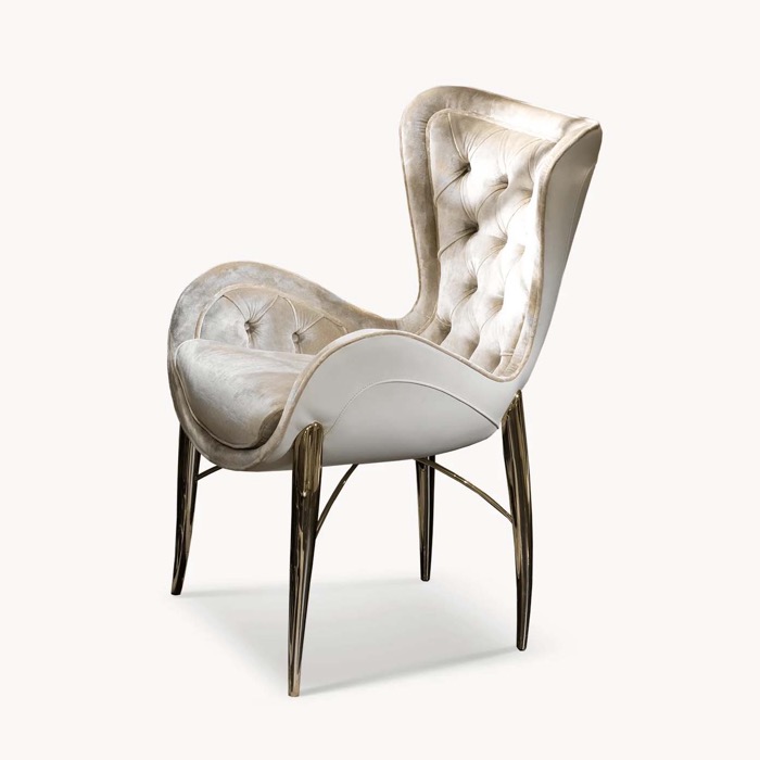 Capitonne Padded Side Dining Chair view 2