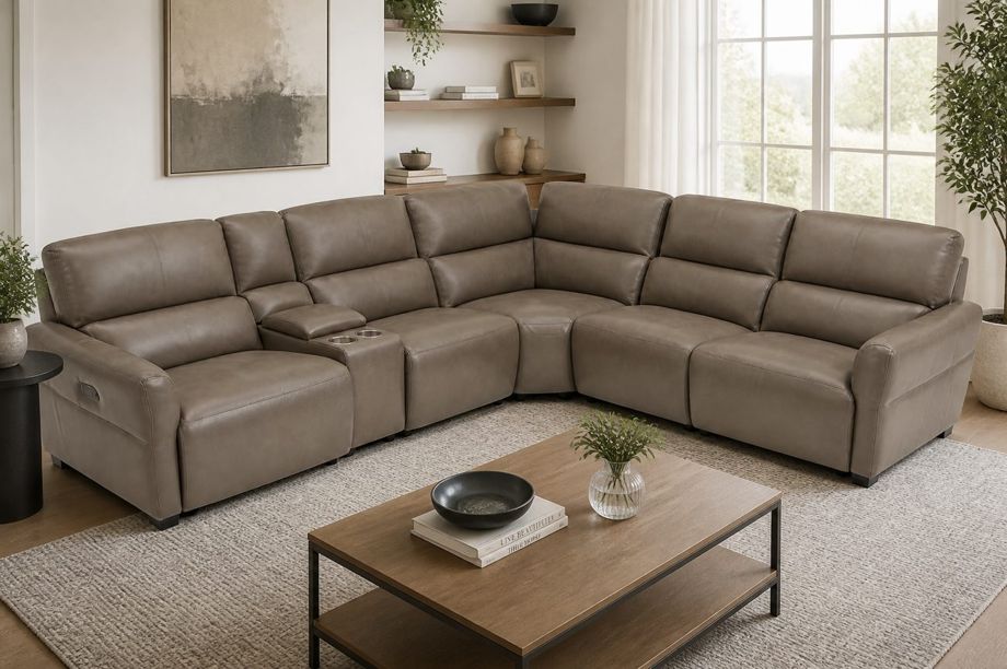 Elys Six-Piece Motion Sectional